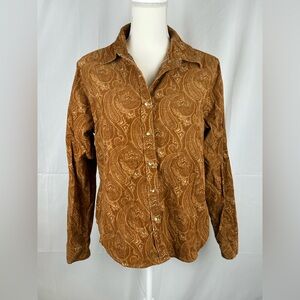 St. John’s Bay Vintage Button Up Boho/Western Top Size Medium